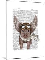 Aviator Piggy-Fab Funky-Mounted Art Print