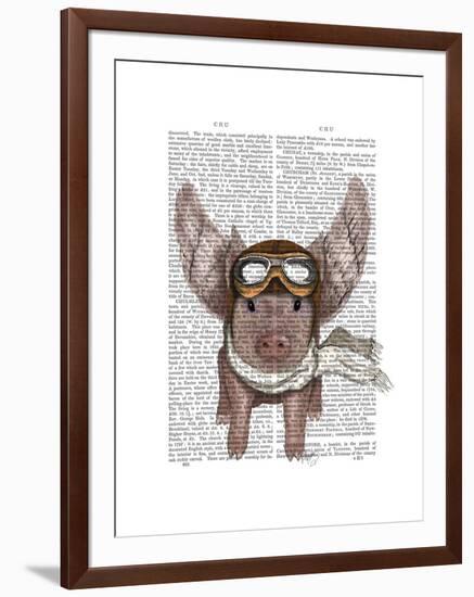 Aviator Piggy-Fab Funky-Framed Art Print