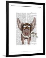 Aviator Piggy-Fab Funky-Framed Art Print