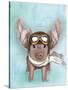 Aviator Piggy-Fab Funky-Stretched Canvas