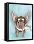 Aviator Piggy-Fab Funky-Framed Stretched Canvas