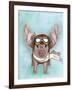 Aviator Piggy-Fab Funky-Framed Art Print