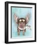 Aviator Piggy-Fab Funky-Framed Art Print