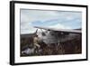 Aviator Roland Angel Repaints His Father's Flamingo Monoplane, Auyantepui, Venezuela, 1965-Carl Mydans-Framed Photographic Print