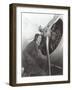 Aviatrix with Prop Engine-null-Framed Art Print