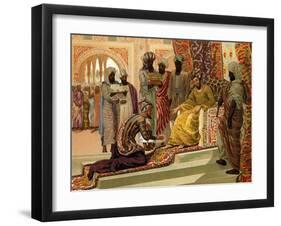 Avicena Being Received by the Governor of Ispahan-Josep or Jose Planella Coromina-Framed Giclee Print