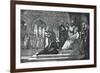 Avicenna (980-1037) Kneeling Down Himself in Front of Governor of Isfahan, 19th Century-null-Framed Giclee Print