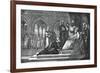 Avicenna (980-1037) Kneeling Down Himself in Front of Governor of Isfahan, 19th Century-null-Framed Giclee Print