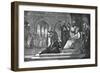 Avicenna (980-1037) Kneeling Down Himself in Front of Governor of Isfahan, 19th Century-null-Framed Giclee Print