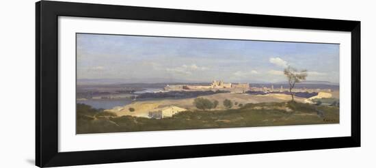 Avignon from the West, 1836-Jean-Baptiste-Camille Corot-Framed Giclee Print