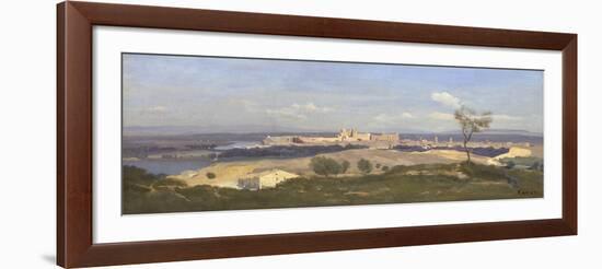 Avignon from the West, 1836-Jean-Baptiste-Camille Corot-Framed Giclee Print