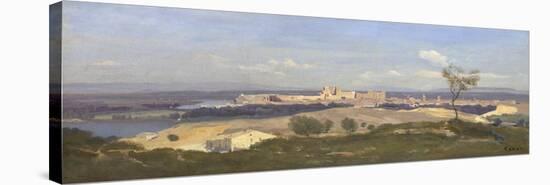 Avignon from the West, 1836-Jean-Baptiste-Camille Corot-Stretched Canvas