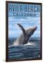 Avila Beach, California - Humpback Whale-Lantern Press-Framed Art Print