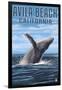 Avila Beach, California - Humpback Whale-Lantern Press-Framed Art Print