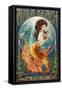 Avila Beach, California - Mermaid-Lantern Press-Framed Stretched Canvas