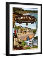 Avila Beach, California - Montage Scenes-Lantern Press-Framed Art Print