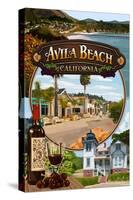 Avila Beach, California - Montage Scenes-Lantern Press-Stretched Canvas