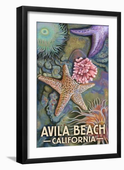 Avila Beach, California - Tidepool-Lantern Press-Framed Art Print