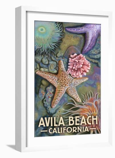 Avila Beach, California - Tidepool-Lantern Press-Framed Art Print