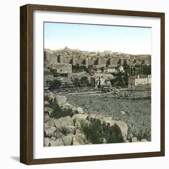 Avila (Spain), Panoramic View-Leon, Levy et Fils-Framed Photographic Print