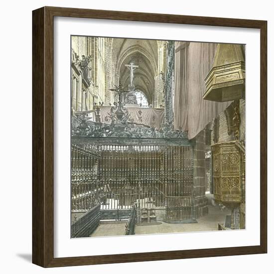 Avila (Spain), the Cathedral, Image Taken from the High Altar-Leon, Levy et Fils-Framed Photographic Print