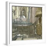 Avila (Spain), the Cathedral, Image Taken from the High Altar-Leon, Levy et Fils-Framed Photographic Print