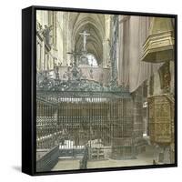 Avila (Spain), the Cathedral, Image Taken from the High Altar-Leon, Levy et Fils-Framed Stretched Canvas