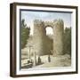 Avila (Spain), the Old Fortified Walls, Saint Vincent's Gate-Leon, Levy et Fils-Framed Photographic Print
