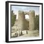 Avila (Spain), the Old Fortified Walls, Saint Vincent's Gate-Leon, Levy et Fils-Framed Photographic Print