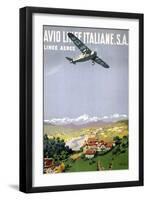 Avio Linee Italiane. S.A.-null-Framed Art Print