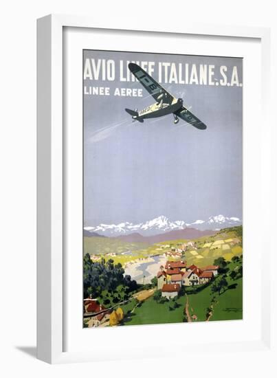 Avio Linee Italiane. S.A.-null-Framed Art Print