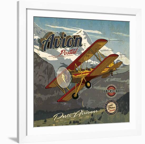 Avion postal-Bruno Pozzo-Framed Art Print