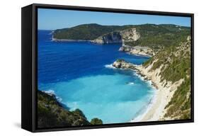 Avlaki Beach and Bay, Paxos, Paxi, Ionian Islands, Greek Islands, Greece, Europe-Tuul-Framed Stretched Canvas