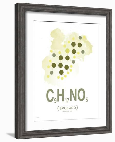 Avocado Aqua-TypeLike-Framed Art Print