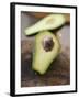 Avocado, Halved, on Old Chopping Board-Jo Kirchherr-Framed Photographic Print