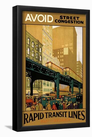 Avoid Street Congestion-null-Framed Poster