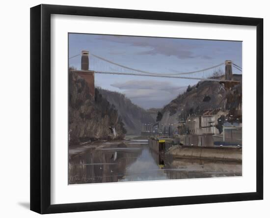 Avon Gorge Blue Sky with Clouds, December-Tom Hughes-Framed Giclee Print