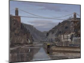Avon Gorge Blue Sky with Clouds, December-Tom Hughes-Mounted Giclee Print