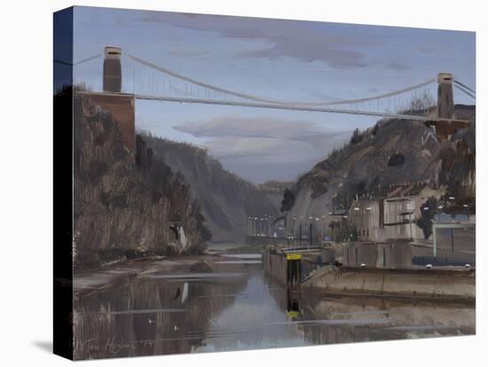 Avon Gorge Blue Sky with Clouds, December-Tom Hughes-Stretched Canvas