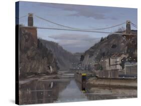 Avon Gorge Blue Sky with Clouds, December-Tom Hughes-Stretched Canvas