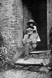 Two Men Chatting Outside a Cottage, Near Lucton, Herefordshire, C1922-AW Cutler-Giclee Print