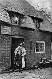 A Man Smoking a Pipe Outside a Shop, Worcestershire, C1922-AW Cutler-Giclee Print