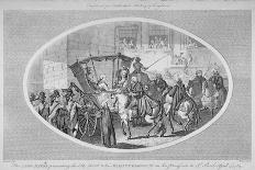 The Lord Mayor Presenting the City Sword to King George III at Temple Bar, London, 1789-AW Warren-Giclee Print