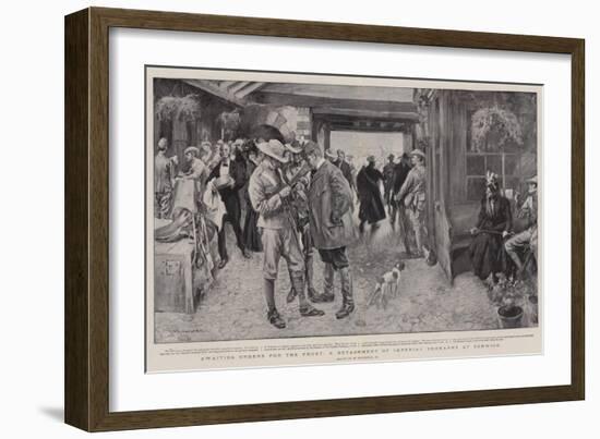 Awaiting Orders for the Front, a Detachment of Imperial Yeomanry at Norwich-William Hatherell-Framed Giclee Print