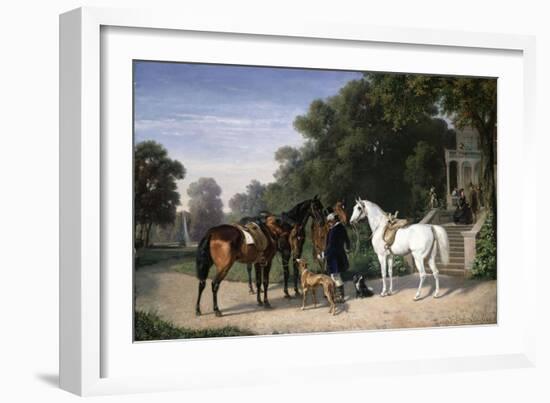 Awaiting the Departure, 1861-Henry Thomas Alken-Framed Giclee Print