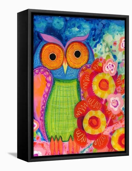 Awake Owl-Wyanne-Framed Stretched Canvas