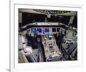 award winning 777 flight deck-null-Framed Art Print