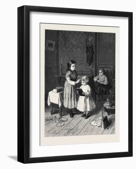 Awarding Prizes the Successful Competitor, in the Exhibition at the French Gallery 1869-Andre Henri Dargelas-Framed Giclee Print