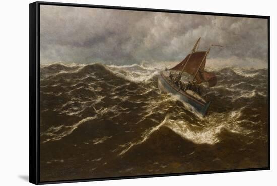 Away to the Goodwin Sands (Dover Lifeboat)-Thomas Rose Miles-Framed Stretched Canvas