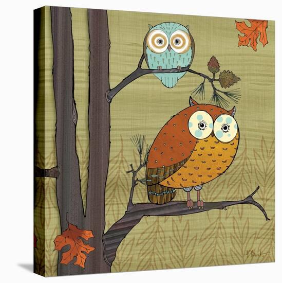 Awesome Owls I-Paul Brent-Stretched Canvas